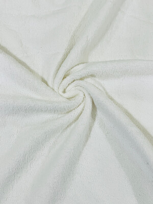 White | Double-Sided Cotton Terry Towelling | 158cm Wide