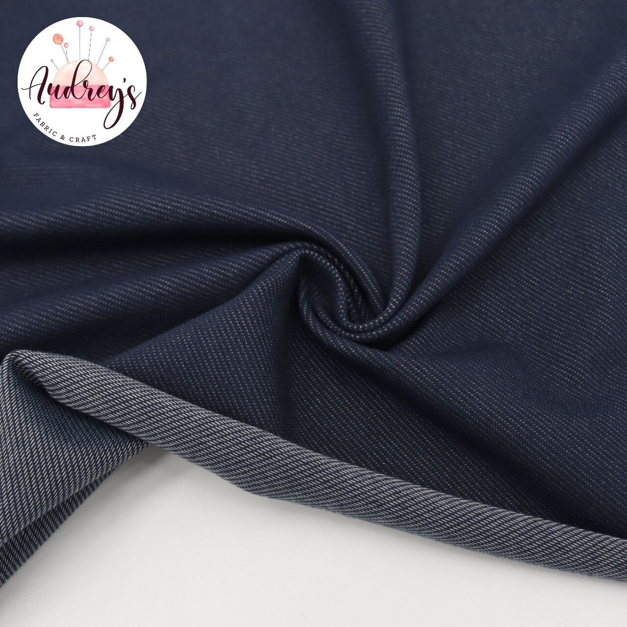 Dark Grey-Blue Denim | Stretch Denim (Jeggings Fabric) Polycotton Lycra | 175cm wide