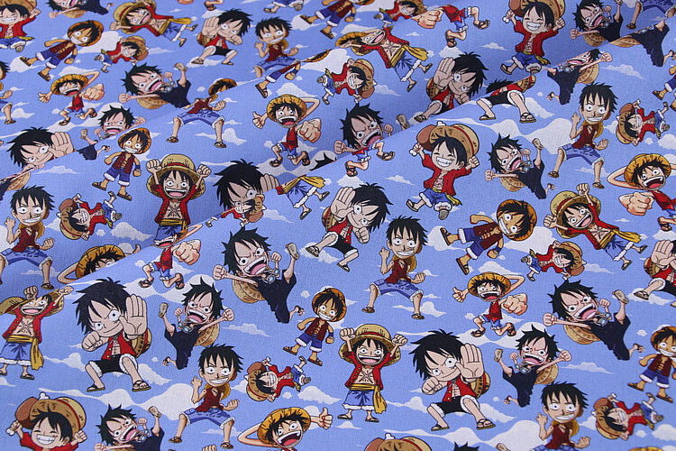 One Piece, Luffy | Custom Quilting Cotton | 145cm wide - 0.75m Piece