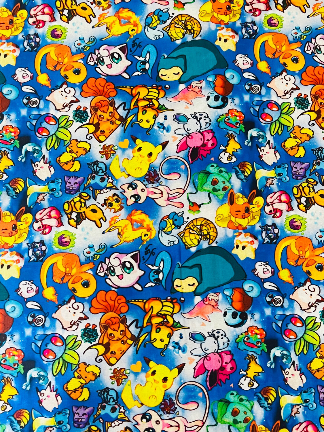 Pokemon Allover Blue | Custom Quilting Cotton | 112cm wide