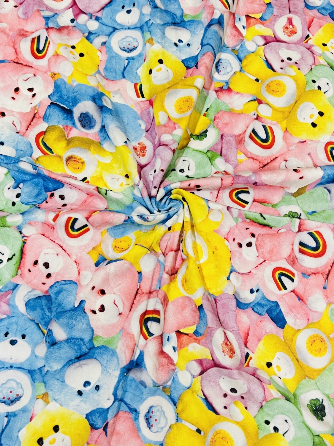 Rainbow Teddies | Cotton Lycra, 220gsm | 160cm Wide