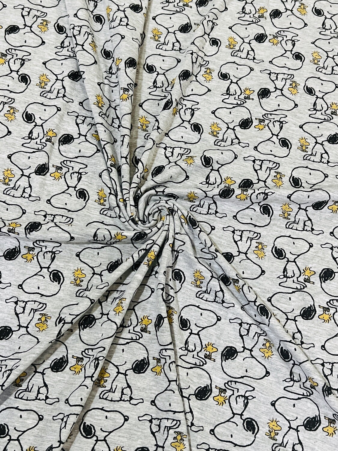 Snoopy Grey | Licensed Cotton Jersey, 160gsm | 180cm Wide - 0.4m Piece