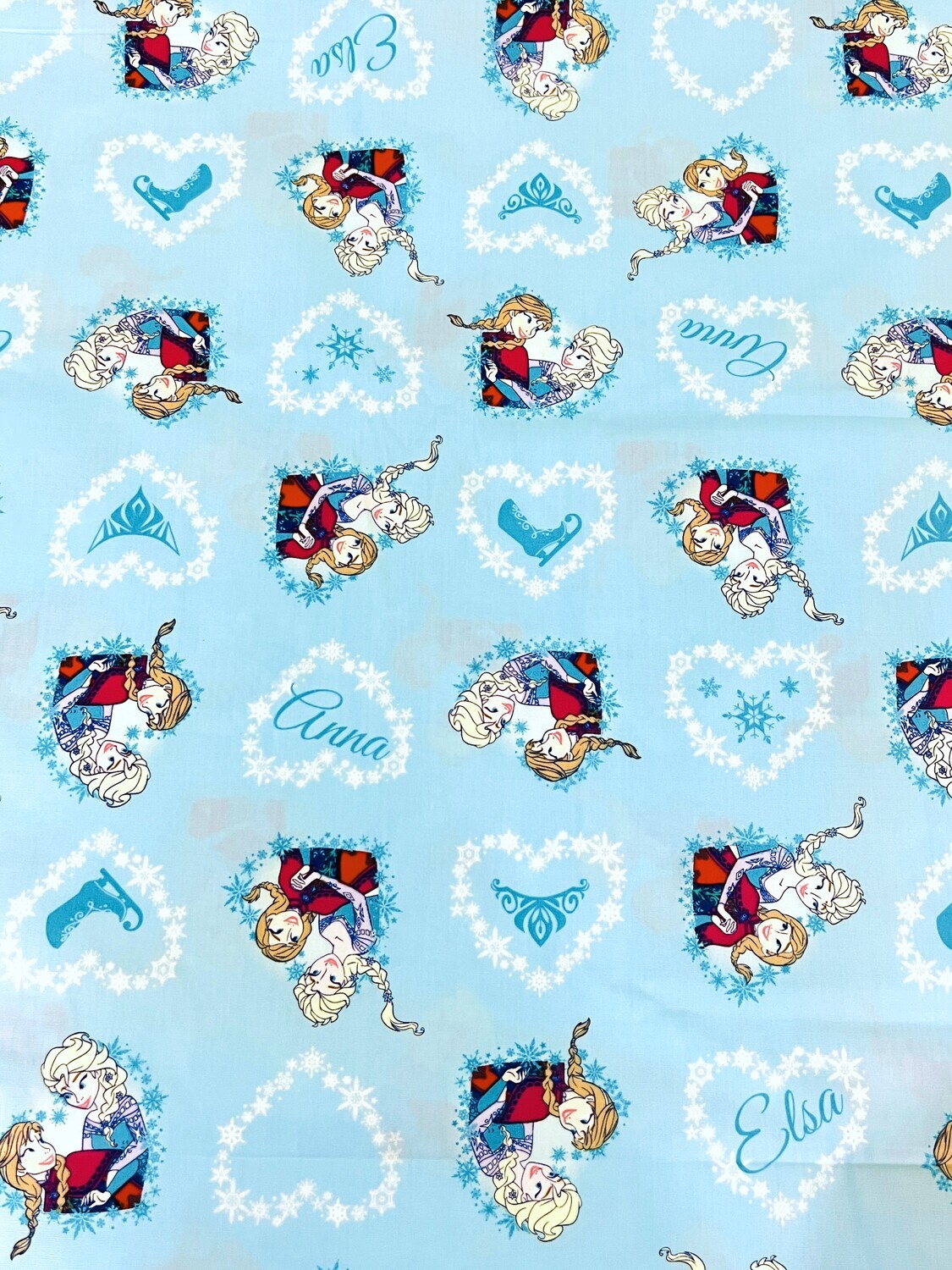 Frozen Sister Hearts | Licensed Quilting Cotton | 112cm wide - 0.85m Piece