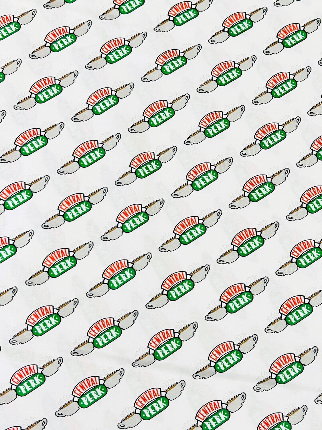 Friends Central Perk Logo | Licensed Quilting Cotton | 112cm wide - 0.65m Piece