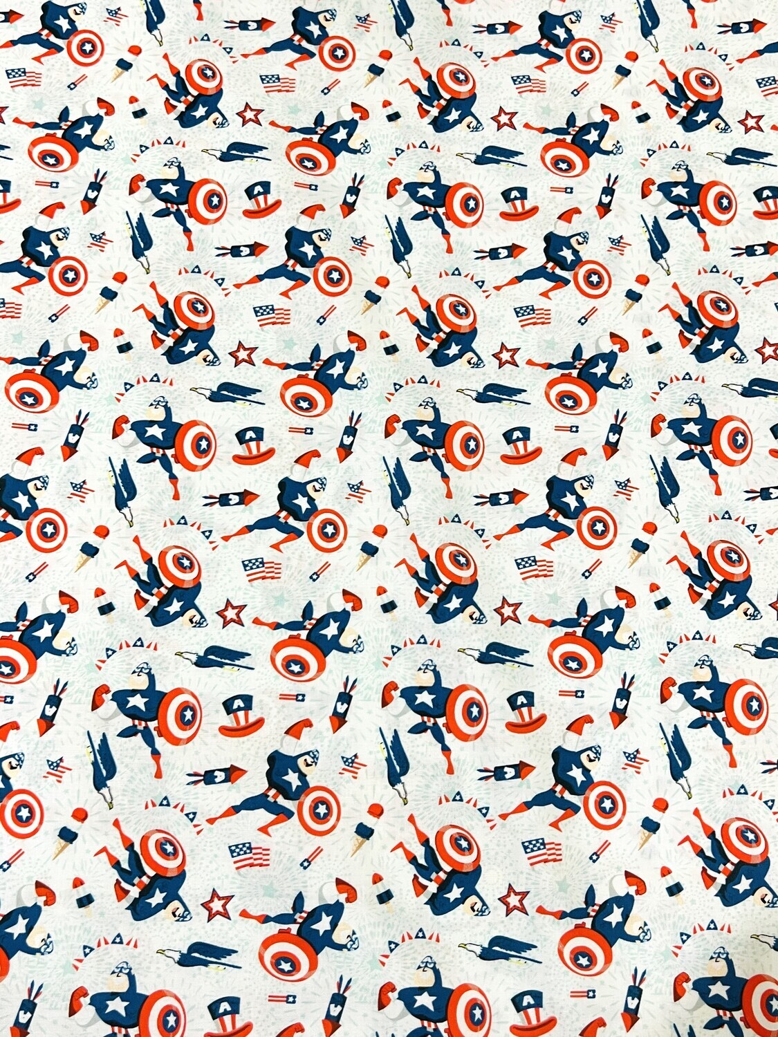 Captain America Toss | Licensed Quilting Cotton | 112cm wide