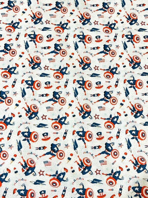Captain America Toss | Licensed Quilting Cotton | 112cm wide
