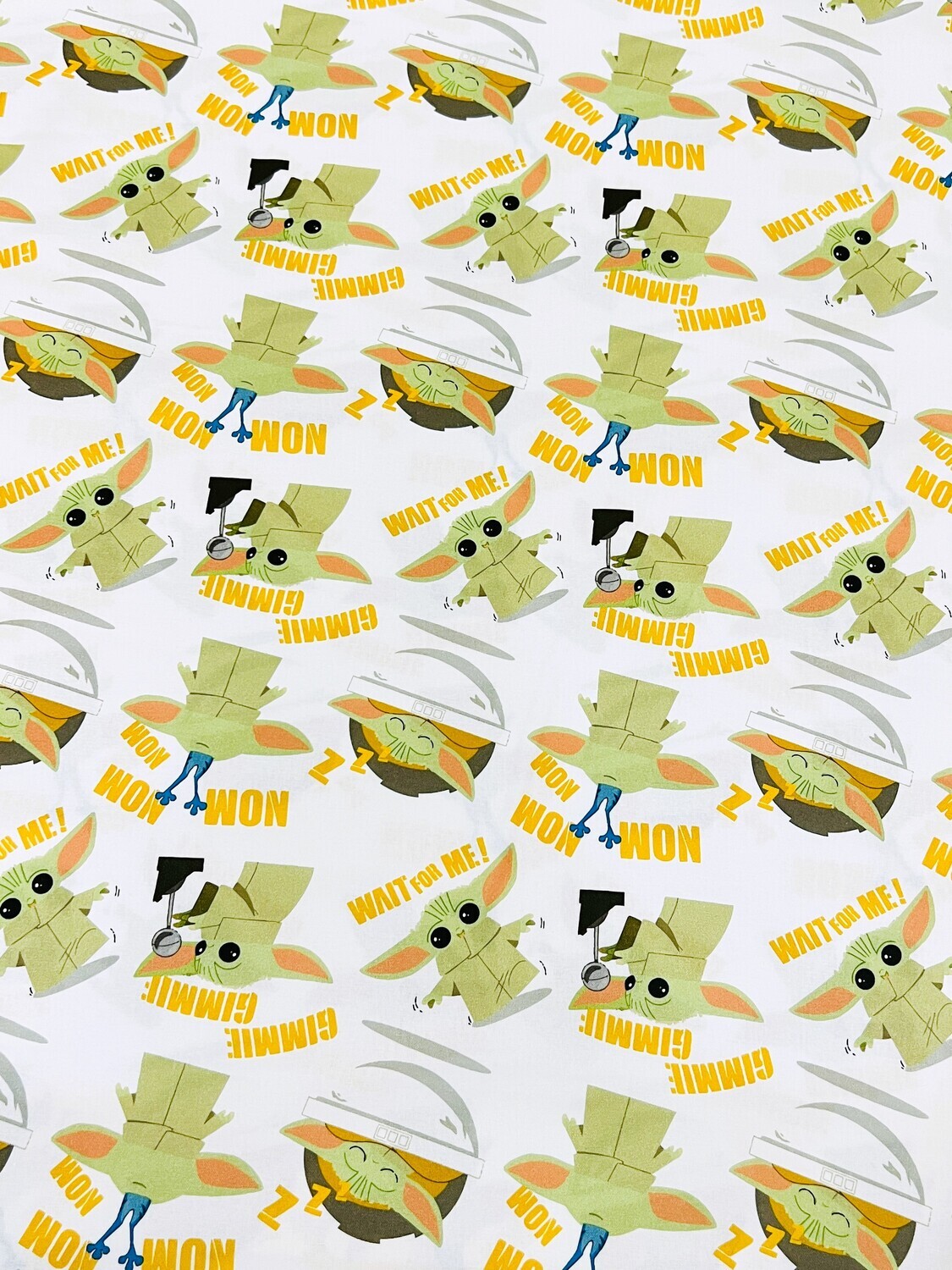 Baby Yoda Grogu, Gimme Gimme | Licensed Quilting Cotton | 112cm wide