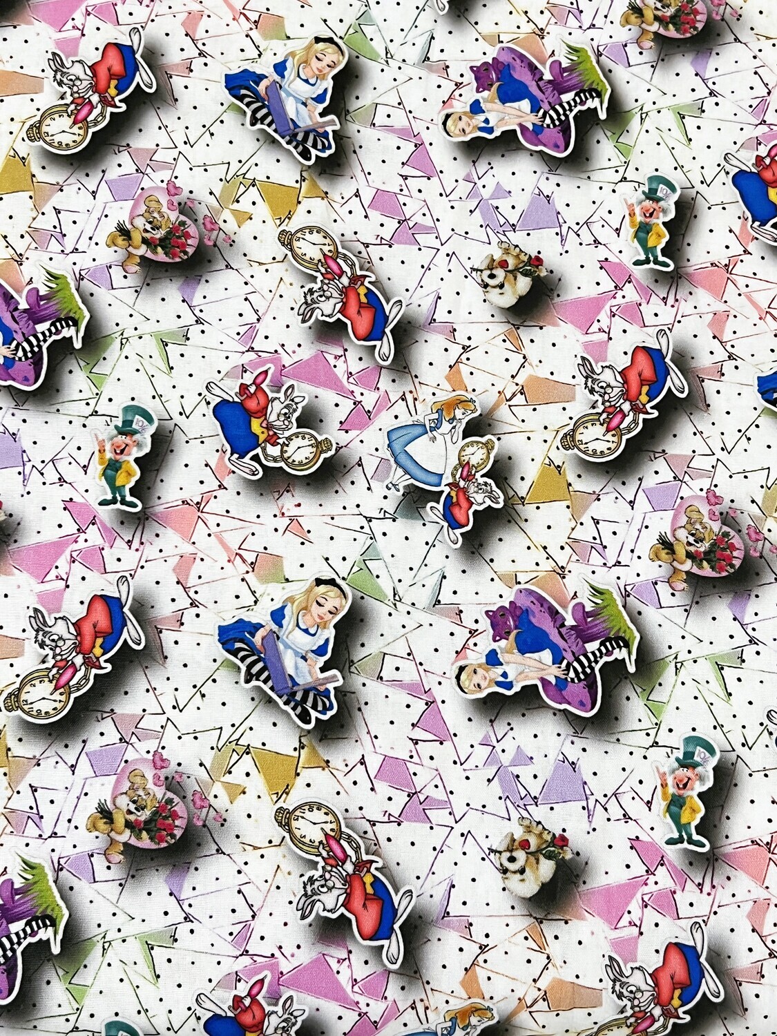 Alice in Wonderland, Characters Licensed Quilting Cotton 112cm wide