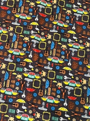 Friends Central Perk Brown | Licensed Quilting Cotton | 112cm wide