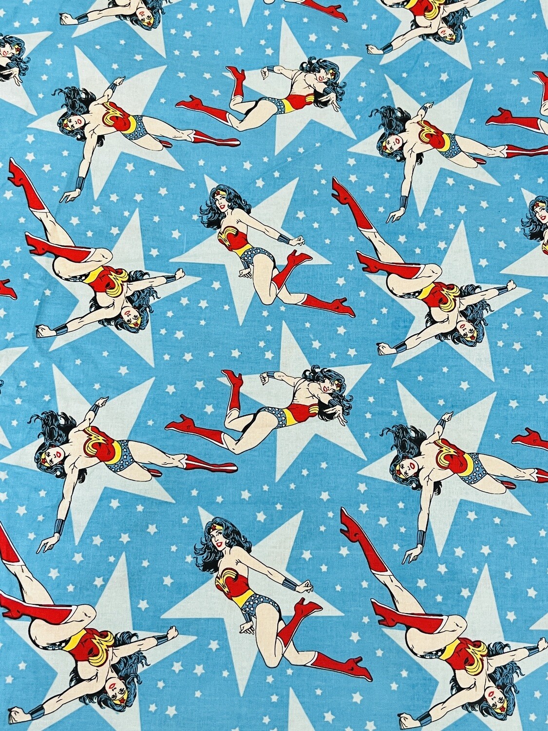 WonderWoman, Stars | Licensed Quilting Cotton | 112cm wide - 0.65m Piece