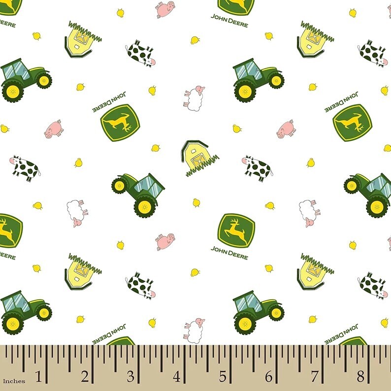 Nursery Toss, John Deere | Licensed Quilting Cotton | 112cm Wide
