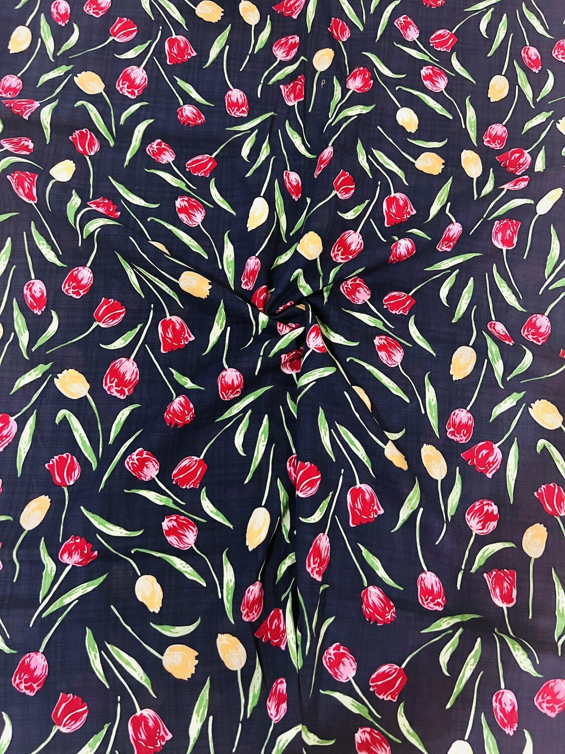 Tulips | Cotton Crepe | 148cm wide - 0.6m Piece