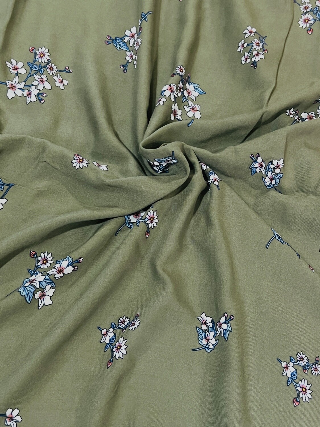 Floral on Khaki | Rayon | 140cm wide