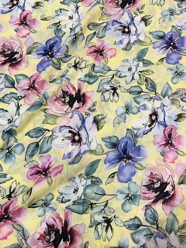 Yellow Floral | Tencel Rayon | 145cm wide