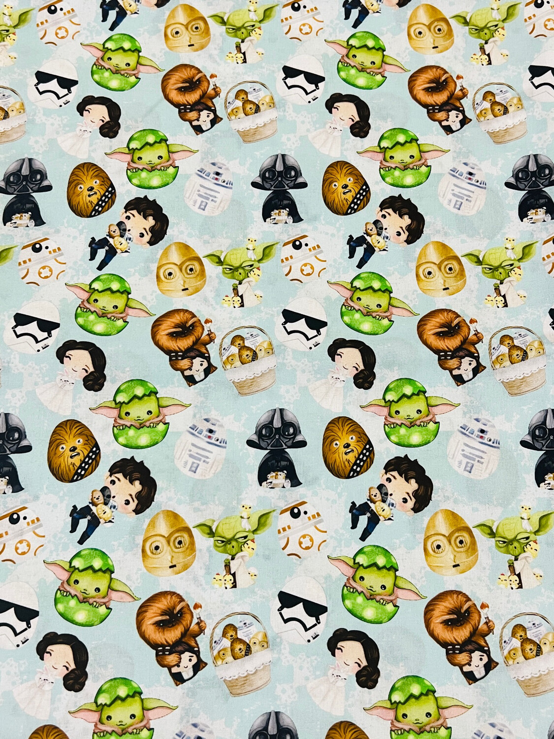 Star Wars Kawaii Easter | Custom Quilting Cotton | 145cm wide - 0.5m Piece