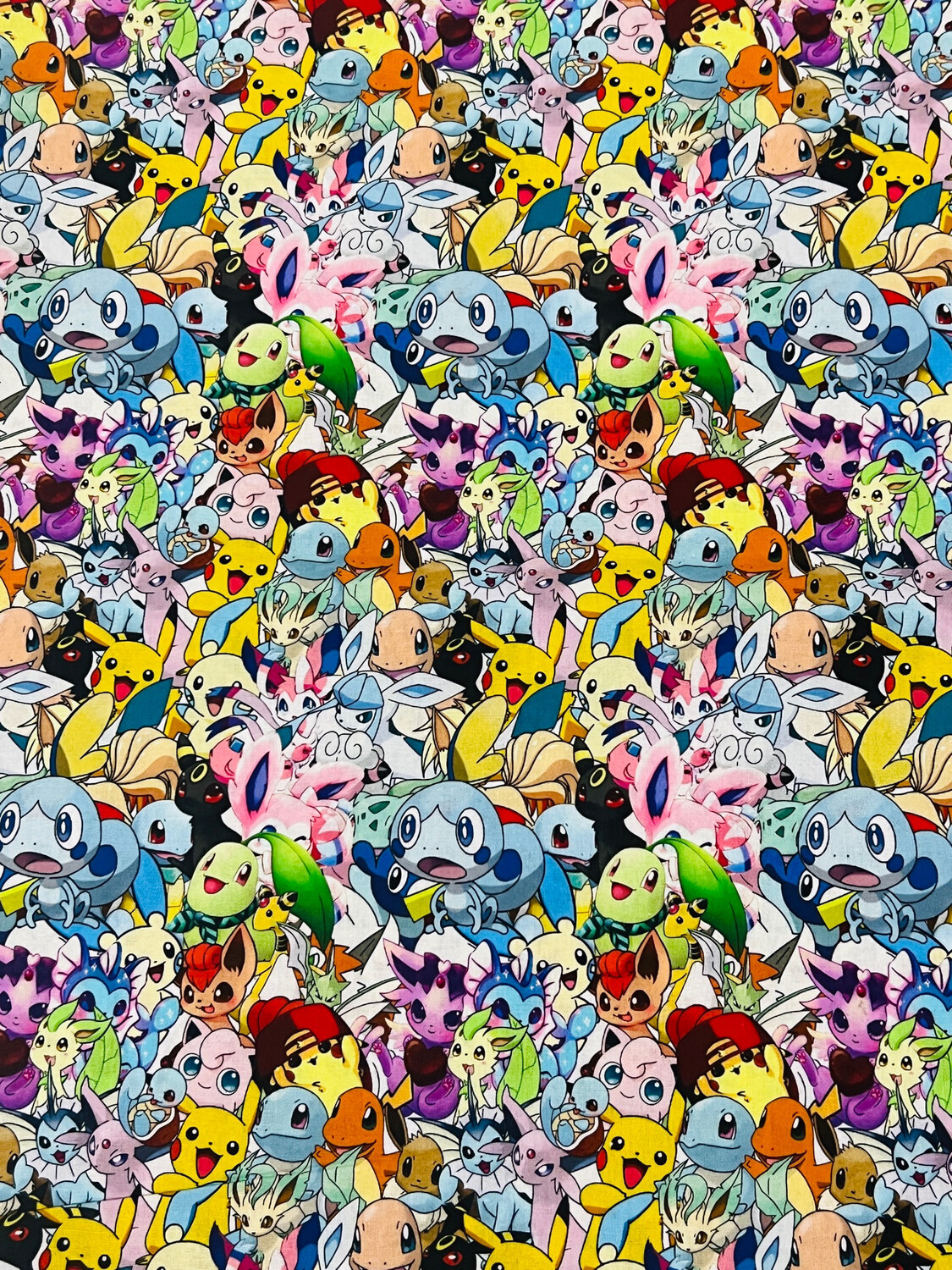 Pokemon Stacked Allover | Custom Quilting Cotton | 145cm Wide