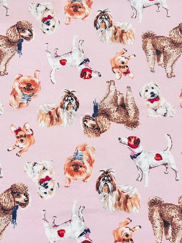 Pup Galore | Cotton Flannelette | 112cm wide