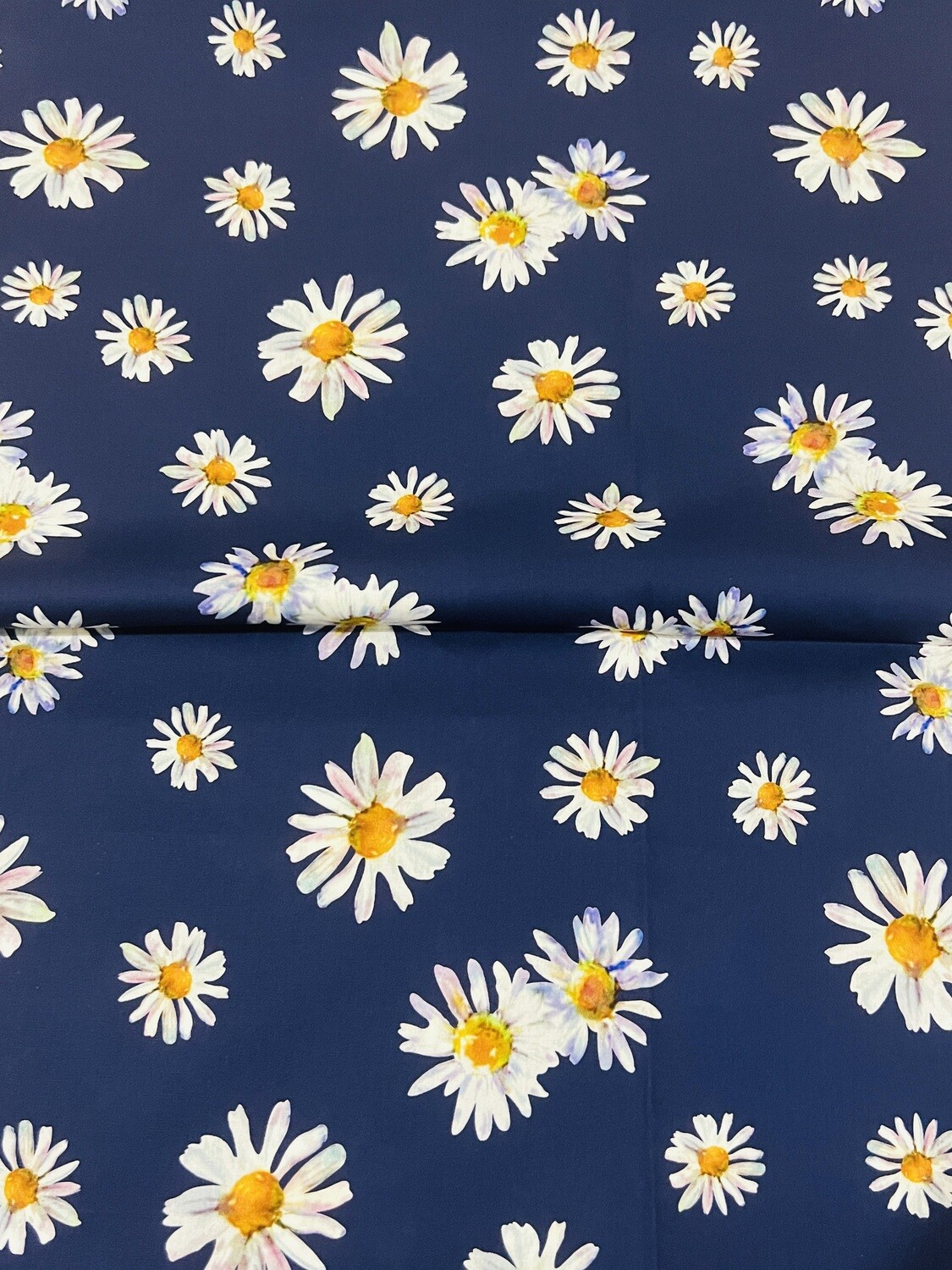 Daisies Watercolour | Premium Cotton Poplin | 140cm Wide - 0.5m Piece