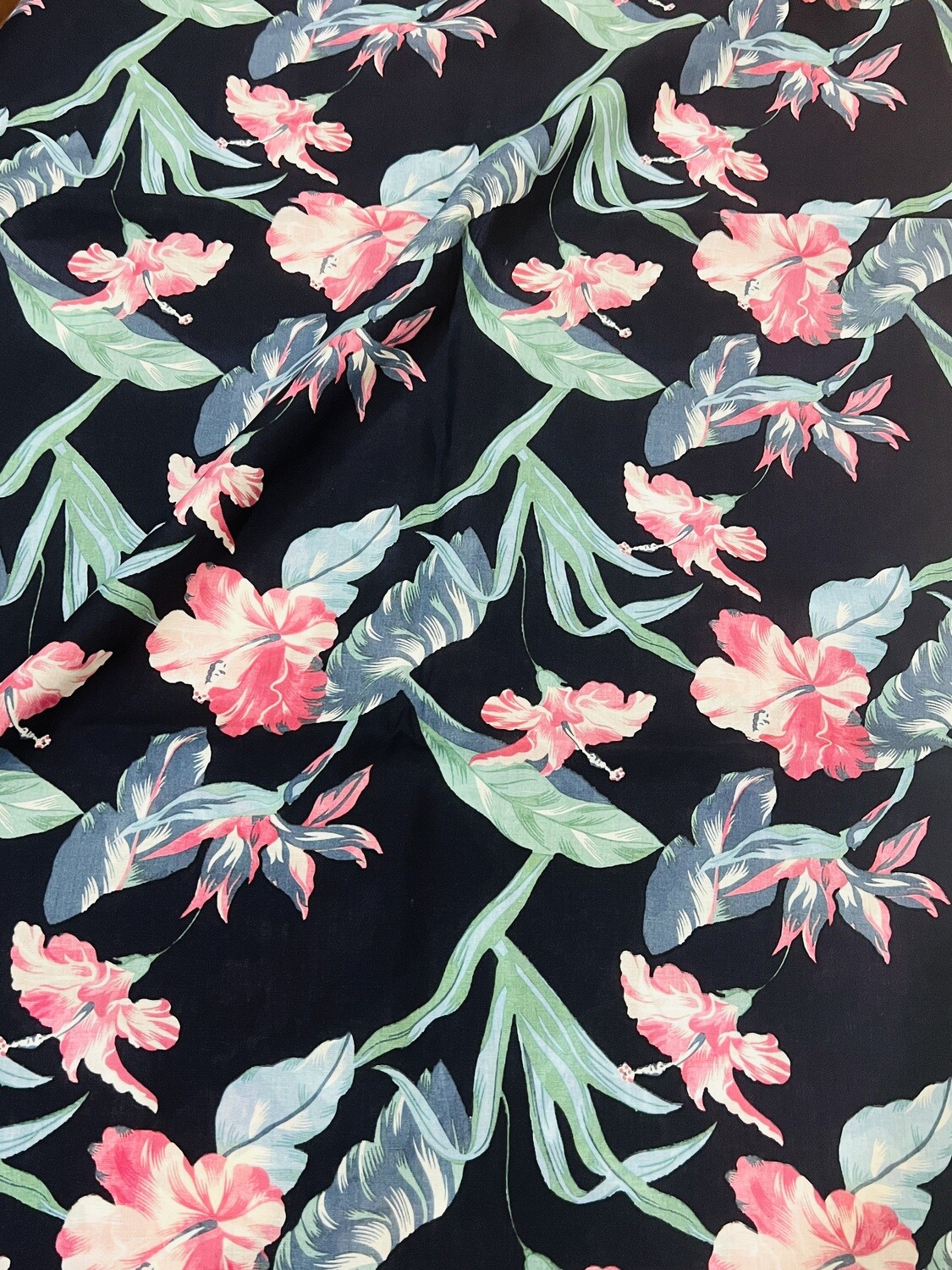 Midnight | Linen Cotton Blend | 150cm wide - 1.75m Piece