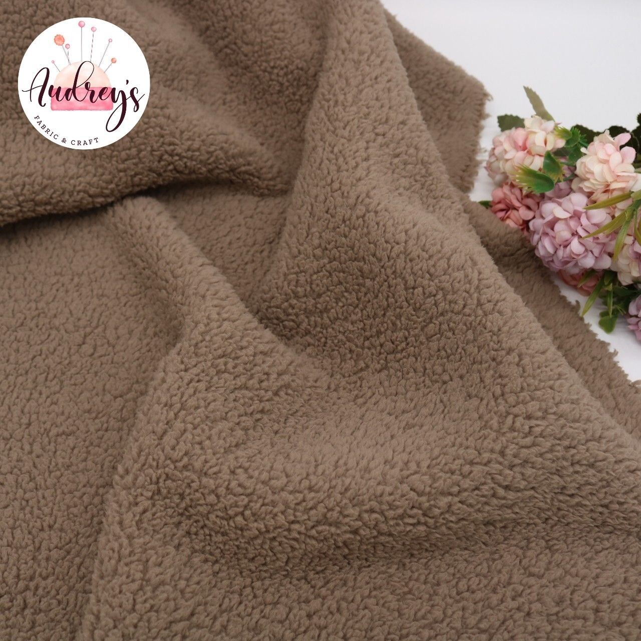 Mocha | Doubled-Sided Sherpa Fleece Cuddle Plush Fleece | 165cm Wide - 0.5m Piece