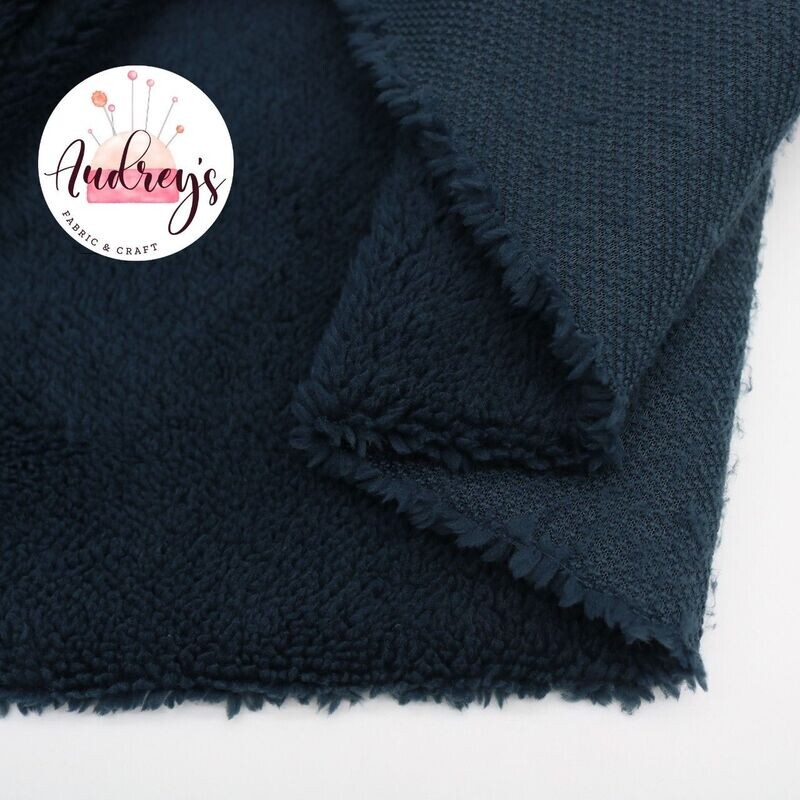 Navy | Sherpa Fleece Cuddle Plush Fleece | 148cm Wide