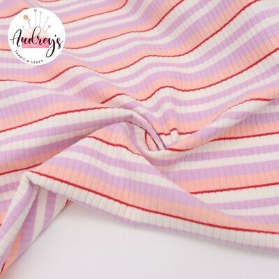 Candy | Ribbed Cotton Jersey Knit, 280gsm | 140cm Wide
