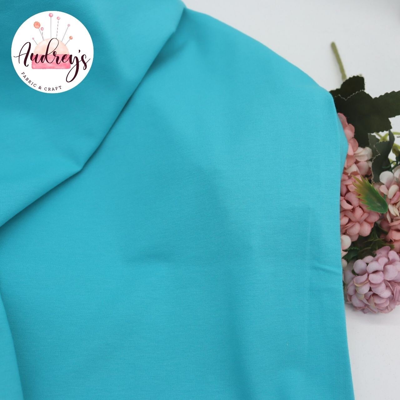 Turquoise | Cotton Lycra Solid, 180gsm | 180cm Wide - 0.75m Piece