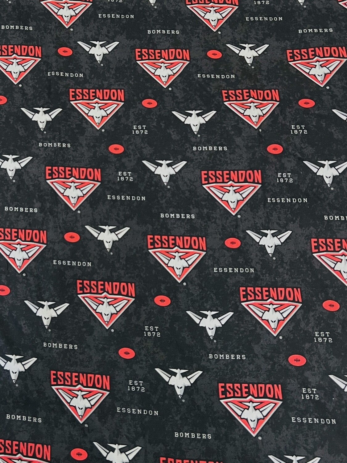 Essendon Bombers AFL | Licensed Quilting Cotton | 112cm Wide - Remnants