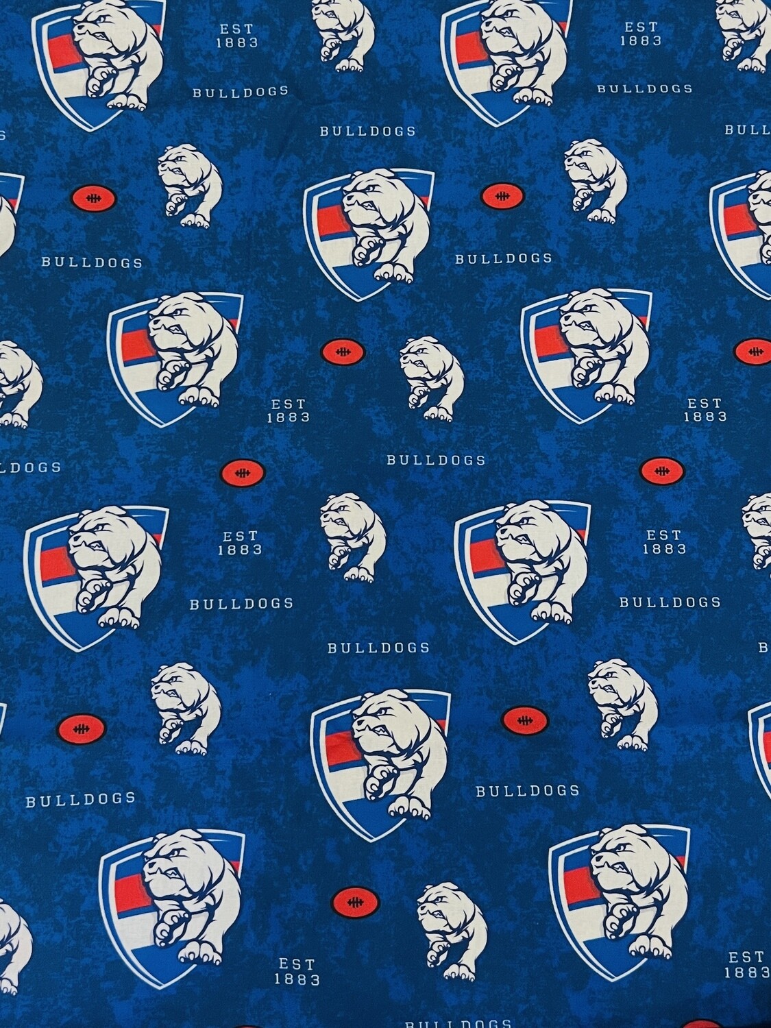 Western Bulldogs AFL | Licensed Quilting Cotton | 112cm Wide