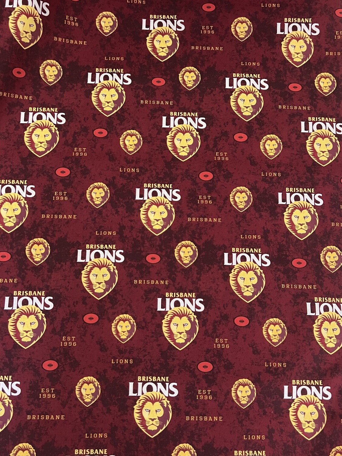 Brisbane Lions AFL | Licensed Quilting Cotton | 112cm Wide