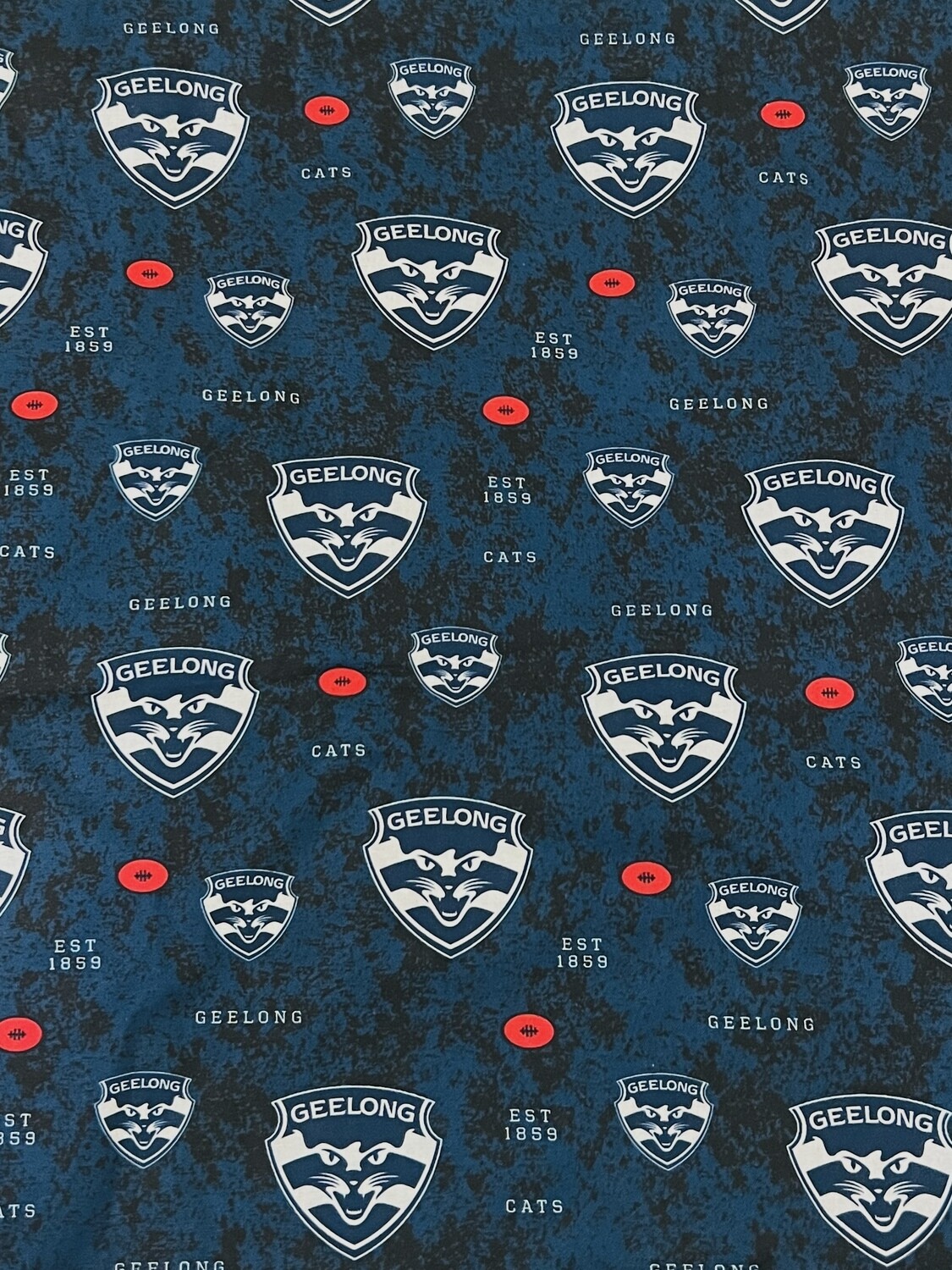 Geelong Cats AFL | Licensed Quilting Cotton | 112cm Wide - 0.6m PIece