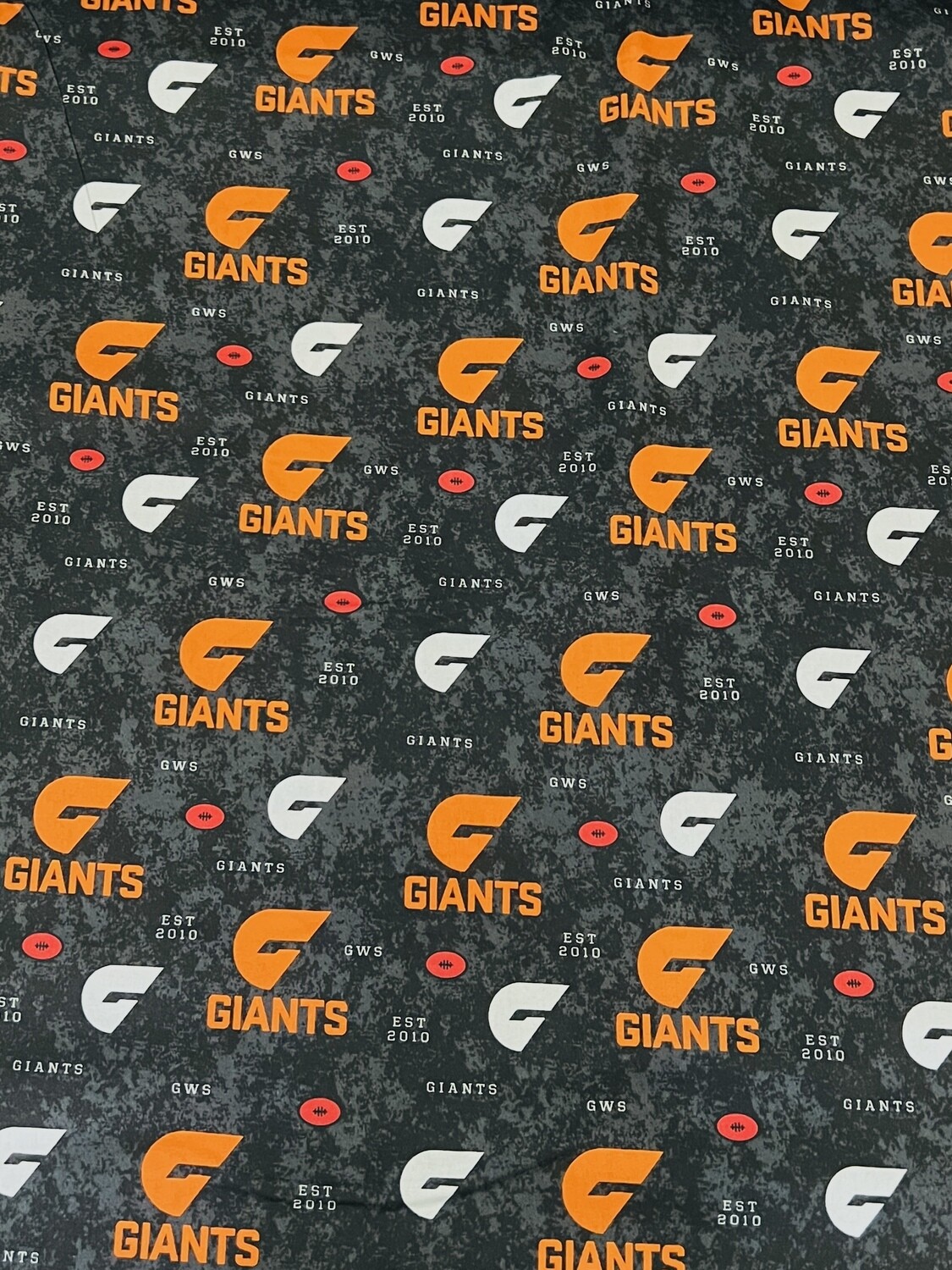 GWS Giants AFL | Licensed Quilting Cotton | 112cm Wide