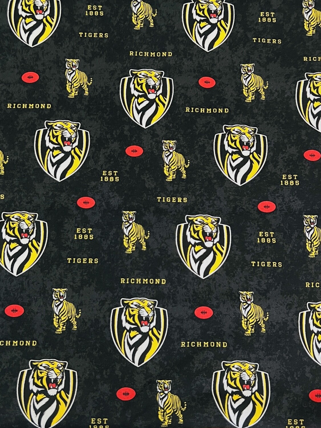 Richmond Tigers AFL | Licensed Quilting Cotton | 112cm Wide