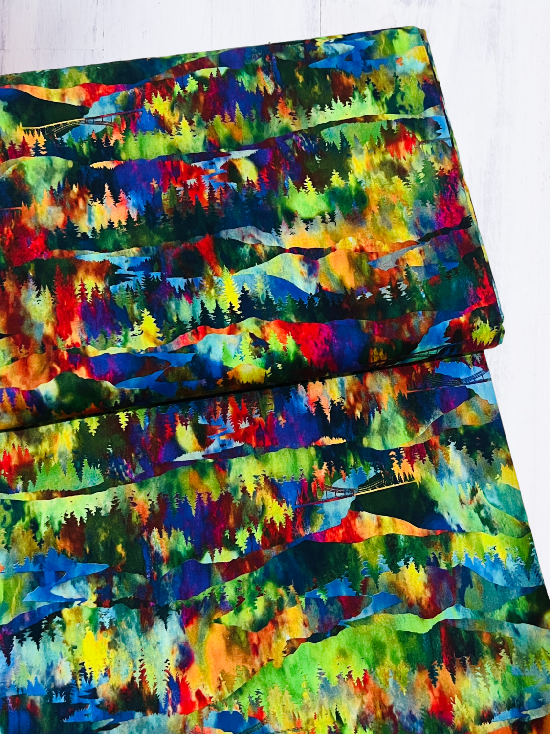 Vivid Mountainscape | Quilting Cotton | 112cm wide