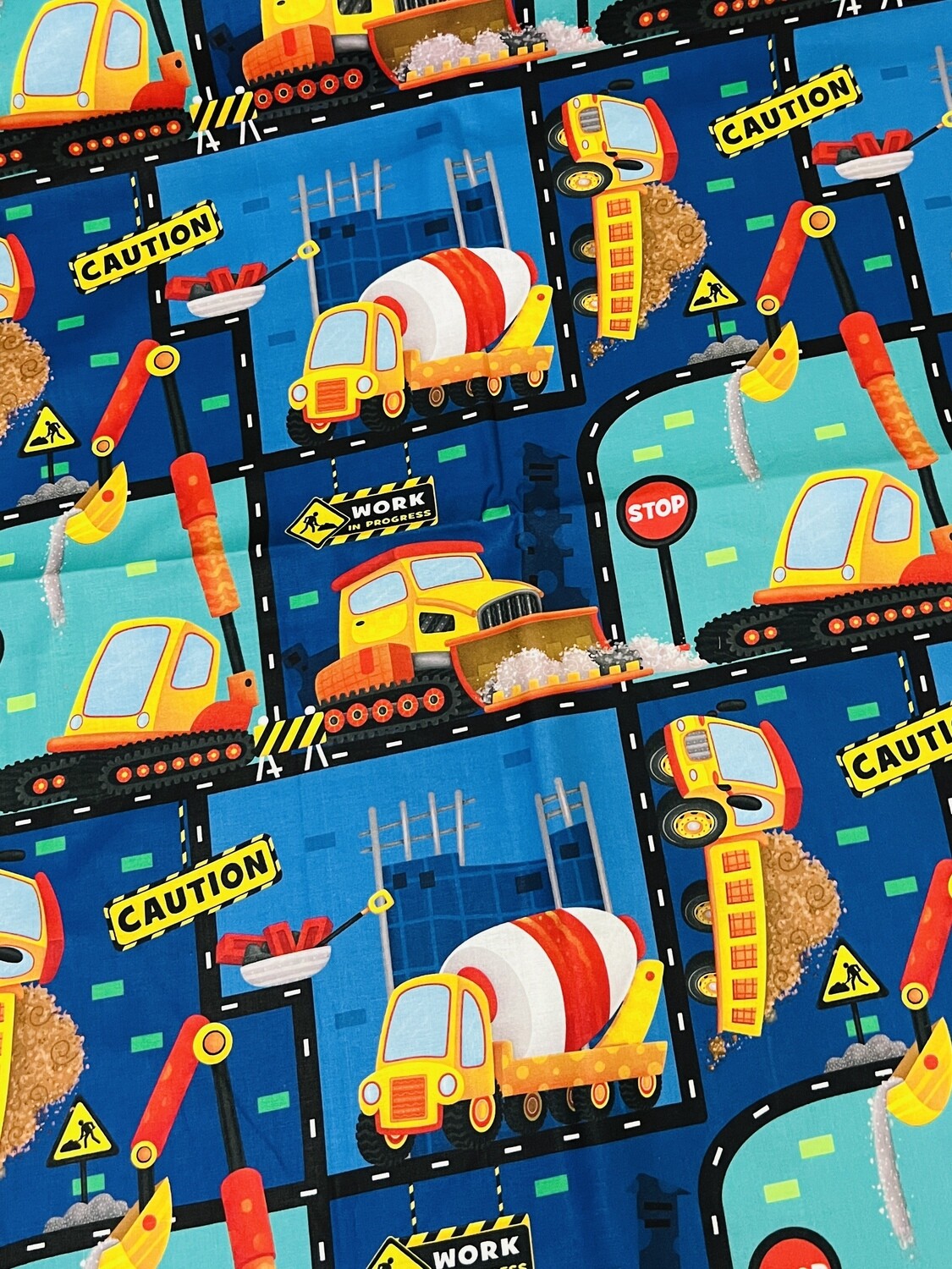 Construction Grid | Quilting Cotton | 112cm wide - 1.7m Piece