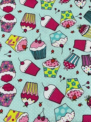 Cupcakes on Polka | Quilting Cotton | 112cm wide