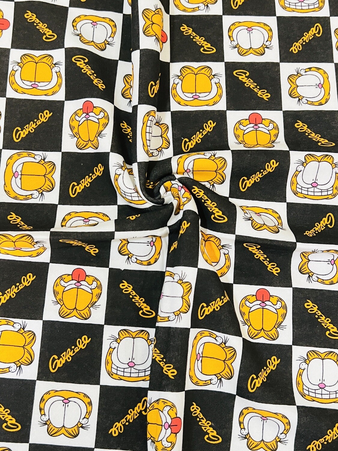 Garfield Grid | Licensed Tracksuiting Sweatshirt French Terry Fleece | 165cm Wide