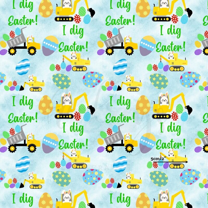 I Dig Easter | Digital Print Custom Cotton Woven | 145cm wide
