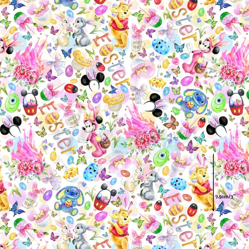 Favourite Characters, Easter | Custom Cotton Woven | 145cm wide