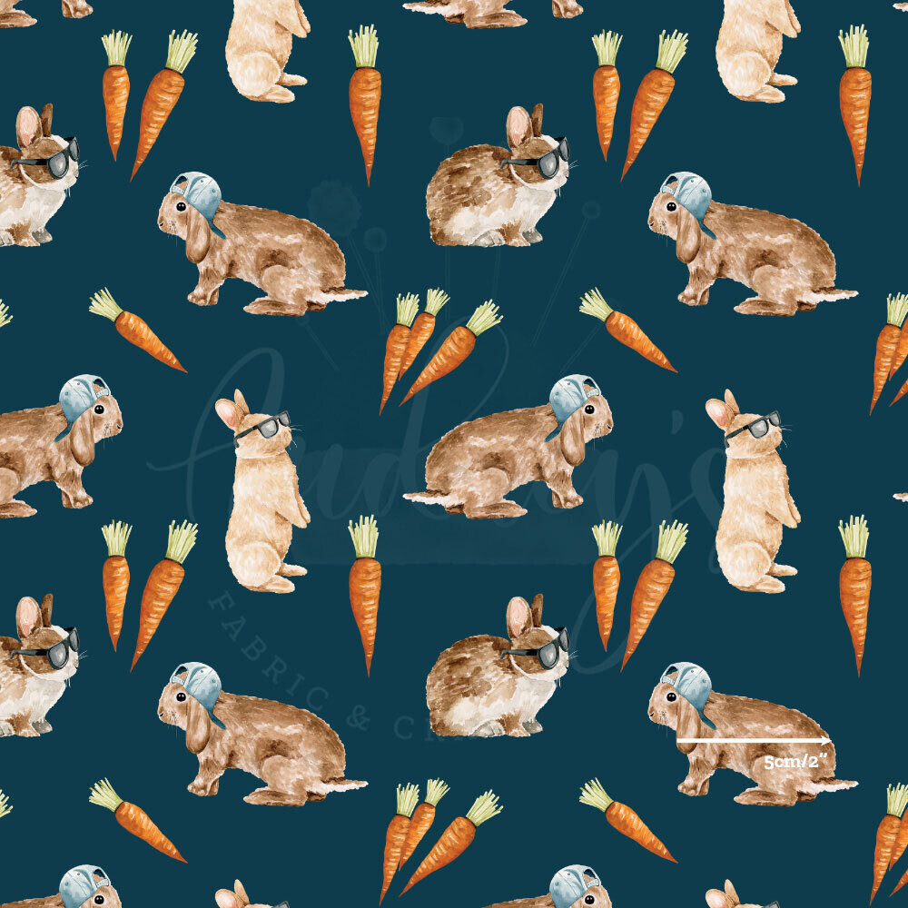 Cool Bunny | Digital-Print Cotton Woven | 145cm wide