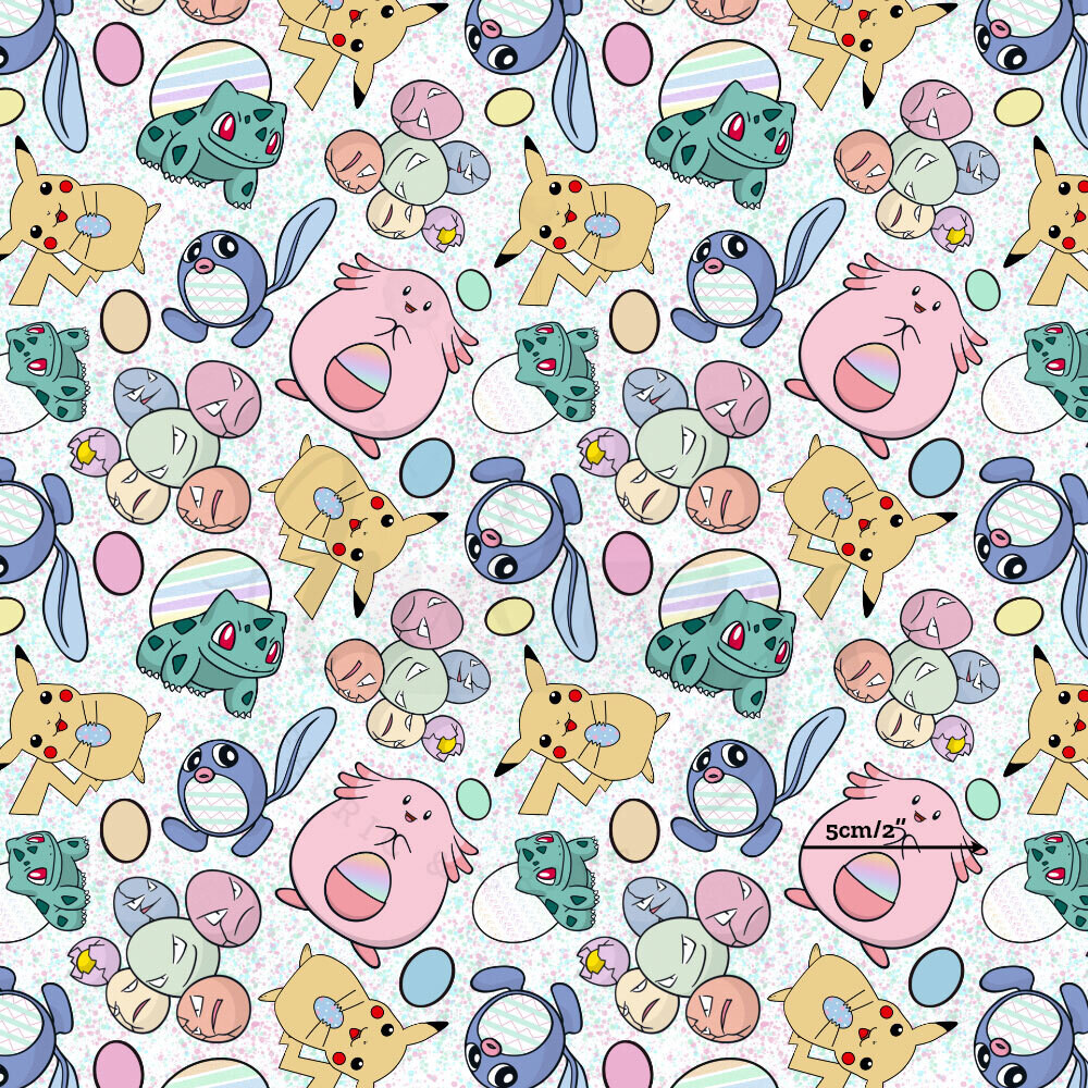 Pokemon Easter | Digital-Print Cotton Lycra 240gsm | 150cm wide