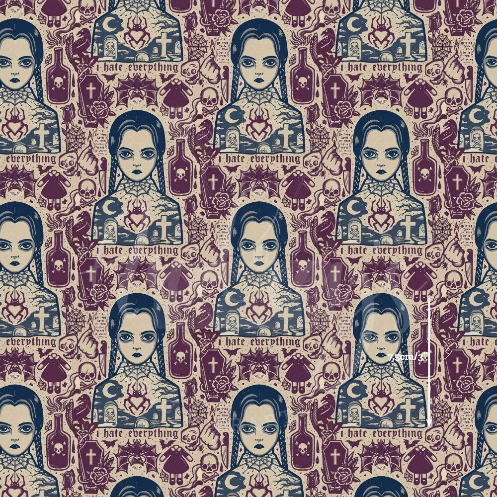 Wednesday | Digital Print Custom Cotton Woven | 145cm wide