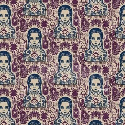 Wednesday | Digital Print Custom Cotton Woven | 145cm wide