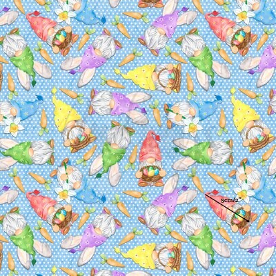 Easter Gnomes, Toss | Custom Cotton Woven | 145cm wide