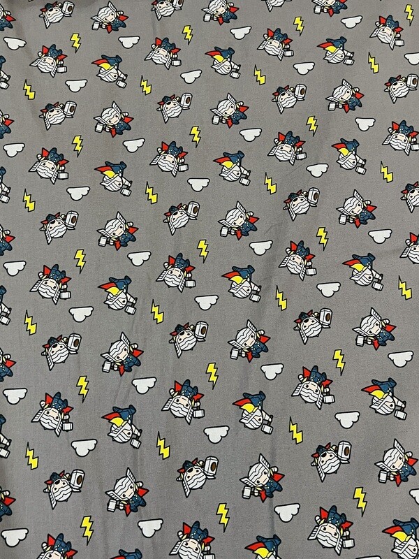 Thor, Kawaii Toss | Licensed Quilting Cotton | 112cm wide