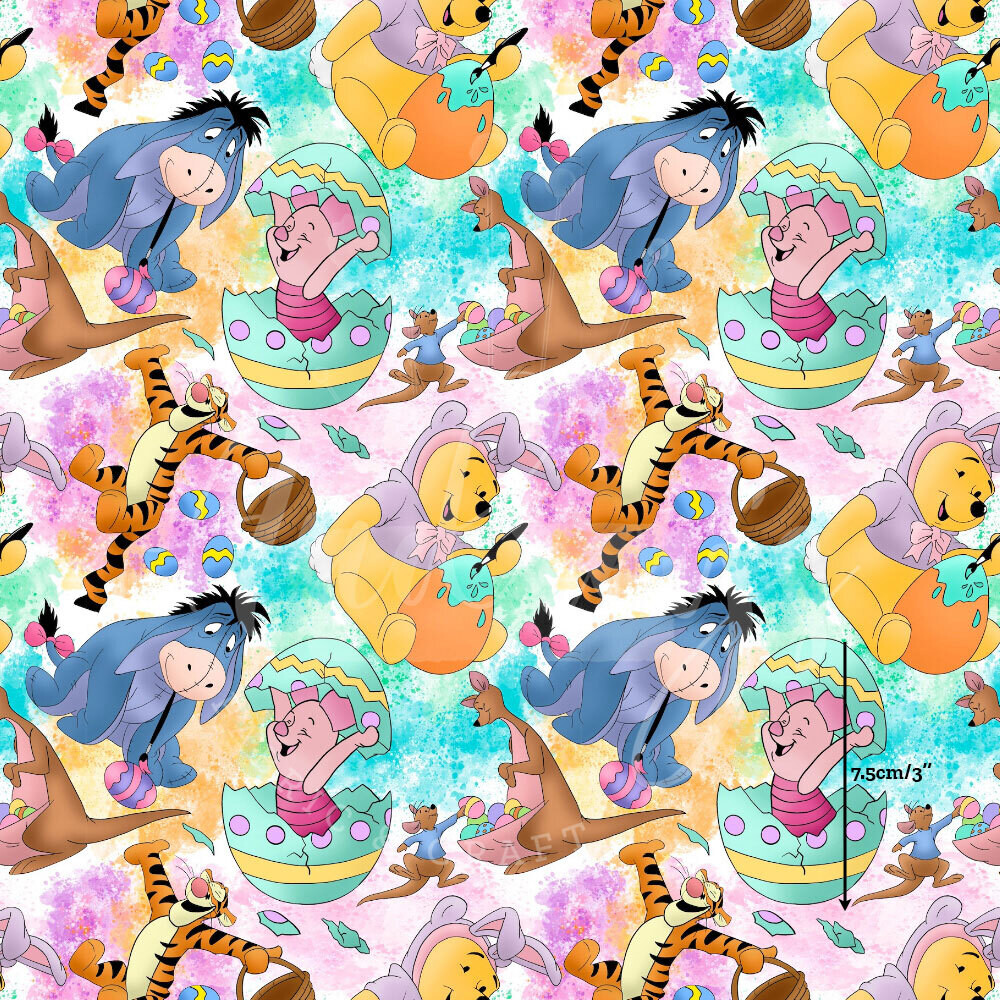 Pooh&#39;s Easter, Easter | Digital Print Custom Cotton Woven | 145cm wide