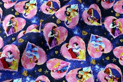Princesses, Valentines | PRE-ORDER Cotton Woven | 142cm wide