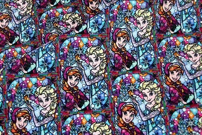 Frozen Sisters, Stained Glass | PRE-ORDER Cotton Woven | 142cm wide