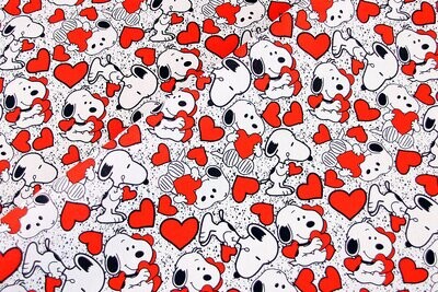 Snoopy, Hearts | PRE-ORDER Cotton Woven | 142cm wide