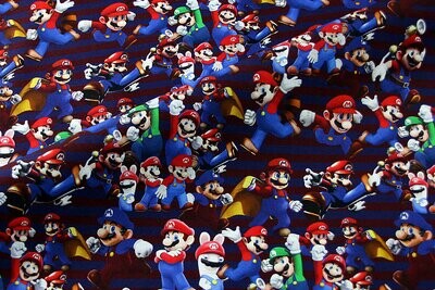 Super Mario, Action | PRE-ORDER Cotton Woven | 142cm wide